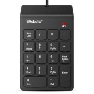 BROBOTIX TECLADO NUMERICO 963234 ALAMBRICO USB NEGRO