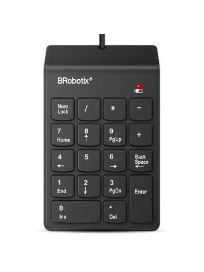 BROBOTIX TECLADO NUMERICO 963234 ALAMBRICO USB NEGRO