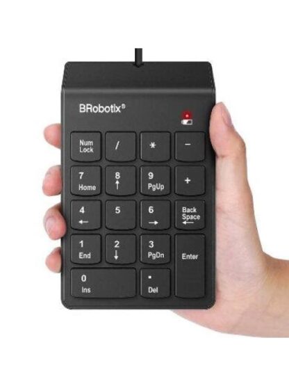 BROBOTIX TECLADO NUMERICO 963234 ALAMBRICO USB NEGRO - Image 5