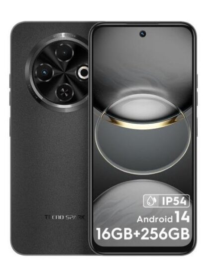 TECNO SPARK 30C DUAL SIM 256GB ROM 8GB+8GB RAM VIRTUAL 6.67 MEDIATEK HELIO G81 120HZ CAMARA 50MP IP54 BATERIA 5000MAH VERSION GLOBAL NEGRO
