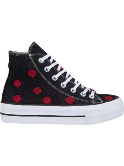 TENIS BOTA BORDADA NEGRO THALIA SODI
