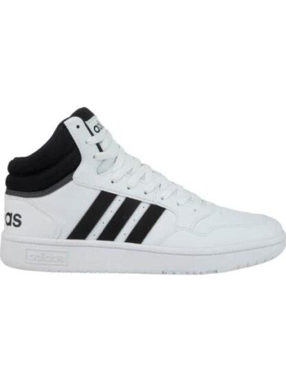 TENIS BOTA HOOPS 3.0 MID BLANCO/NEGRO ADIDAS