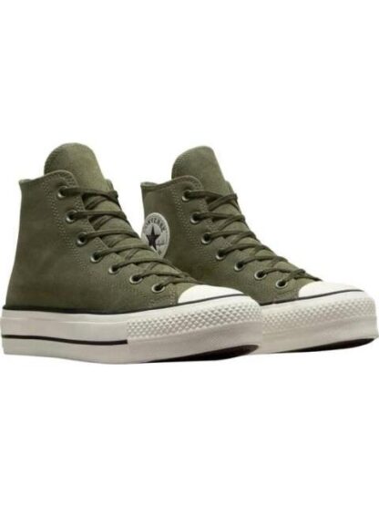 TENIS CASUAL CHUCK TAYLOR ALL STAR LIFT PLATFORM COLORFUL SUEDE VERDE OLIVO CONVERSE - Image 2