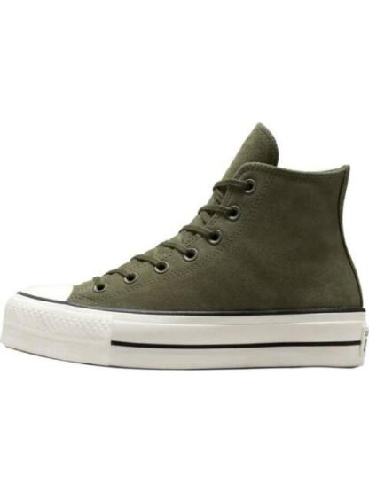 TENIS CASUAL CHUCK TAYLOR ALL STAR LIFT PLATFORM COLORFUL SUEDE VERDE OLIVO CONVERSE - Image 5