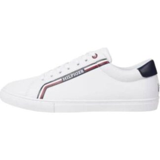 TENIS CASUAL CON FRANJAS LATERALES BLANCO TOMMY HILFIGER
