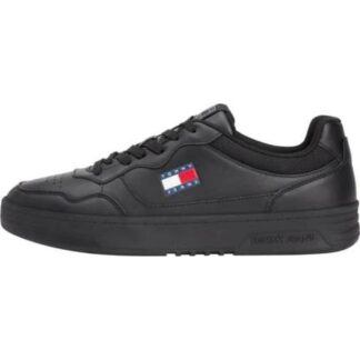 TENIS CASUAL (NEW) TJM CUPSOLE LEATHER ESS NEGRO TOMMY HILFIGER
