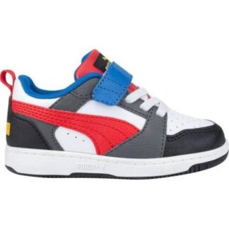 TENIS CASUAL PUMA REBOUND V6 LO BLANCO/NEGRO PUMA