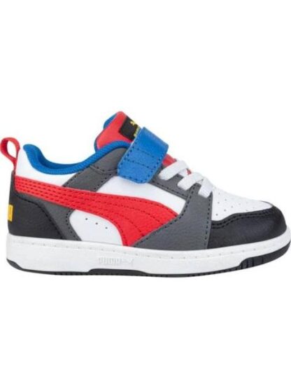TENIS CASUAL PUMA REBOUND V6 LO BLANCO/NEGRO PUMA