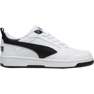 TENIS CASUAL PUMA REBOUND V6 LO JR BLANCO/NEGRO PUMA