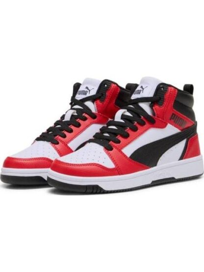 TENIS CASUAL REBOUND V6 MID JR BLANCO/NEGRO PUMA - Image 2