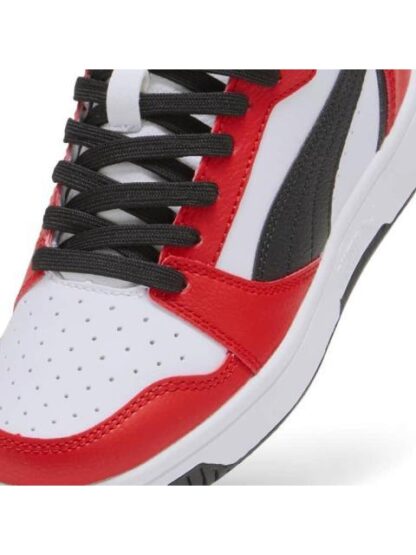 TENIS CASUAL REBOUND V6 MID JR BLANCO/NEGRO PUMA - Image 5