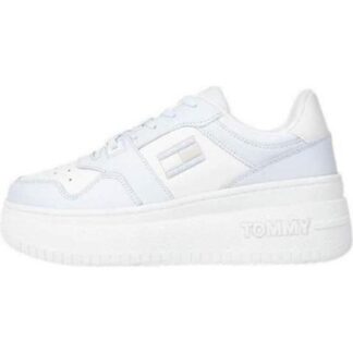 TENIS CASUAL TJW RETRO BASKET FLATFORM MIX BLANCO TOMMY HILFIGER