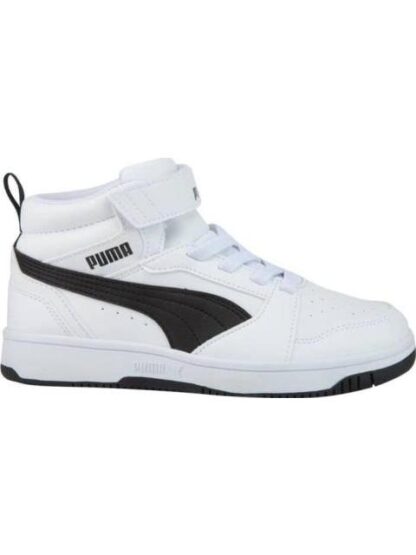 TENIS CASUAL URBANO PUMA REBOUND V6 MID AC BLANCO/NEGRO PUMA