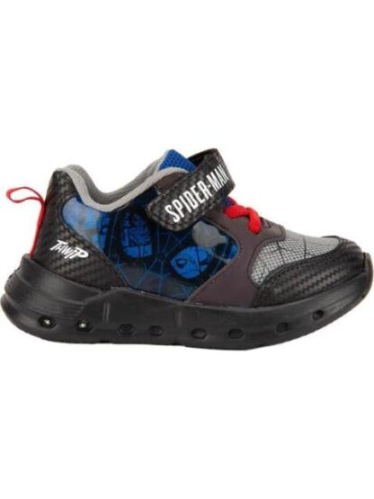 TENIS CON LUCES NEGRO SPIDERMAN