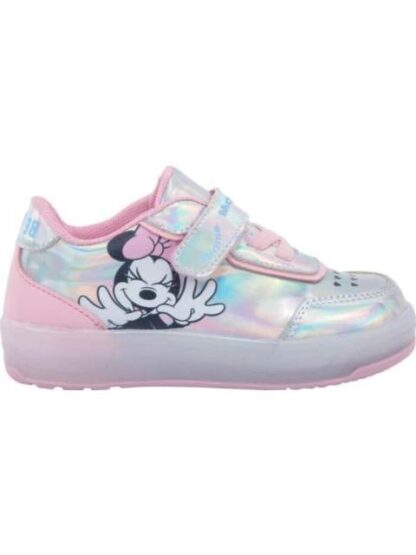 TENIS CON LUCES PLATA MINNIE MOUSE