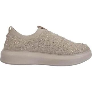 TENIS CONFORT CON BRILLOS BEIGE THALIA SODI