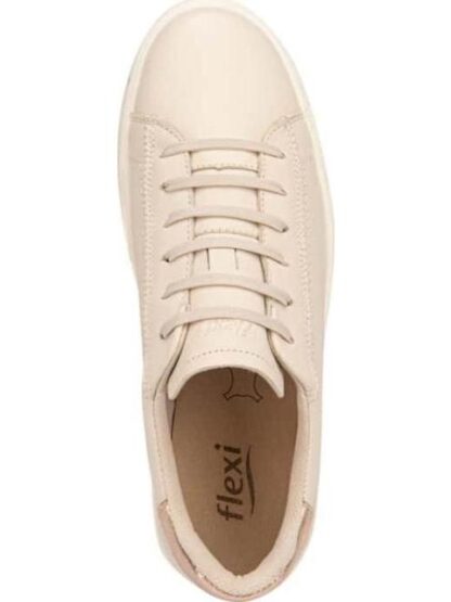 TENIS DE PIEL BEIGE/HUESO FLEXI - Image 3