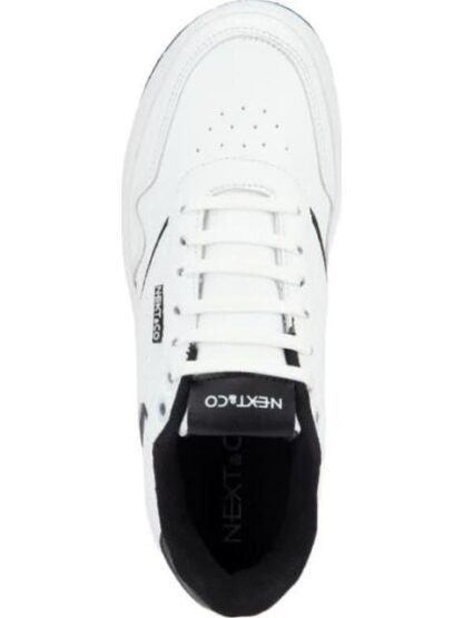 TENIS CASUAL CLASICO BLANCO/NEGRO NEXT CO - Image 3