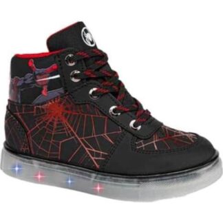 TENIS URBANO CON LUCES NEGRO SPIDERMAN