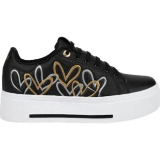 TENIS URBANO PLATAFORMA CORAZONES NEGRO HPC POLO
