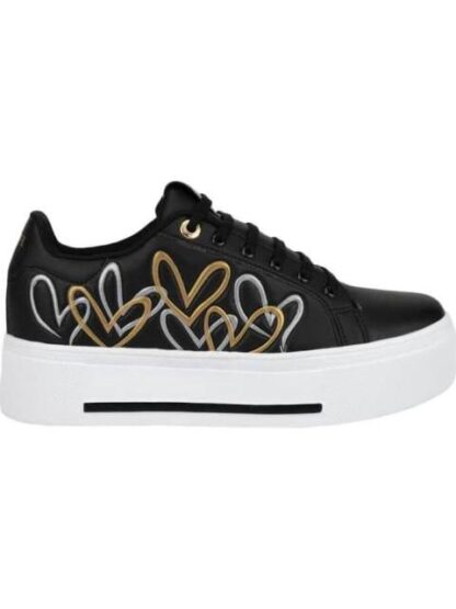 TENIS URBANO PLATAFORMA CORAZONES NEGRO HPC POLO