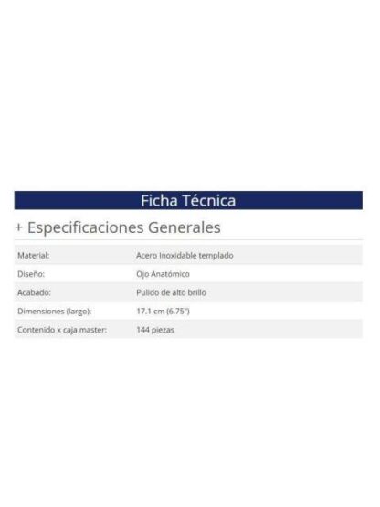 TIJERA NEXTEP FORJADA DE ACERO NE147 INOXIDABLE 6.75 PULGADAS DIMENSIONES 17.1 CM MASTER CON 144 PIEZAS - Image 2