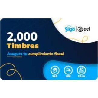 TIMBRES FISCALES ASPEL PAQUETE DE 2000 TIMBRES FACTE-2000 (ELECTRONICO)
