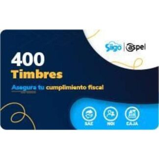 TIMBRES FISCALES ASPEL PAQUETE DE 400 TIMBRES FACTE-400 (ELECTRONICO)