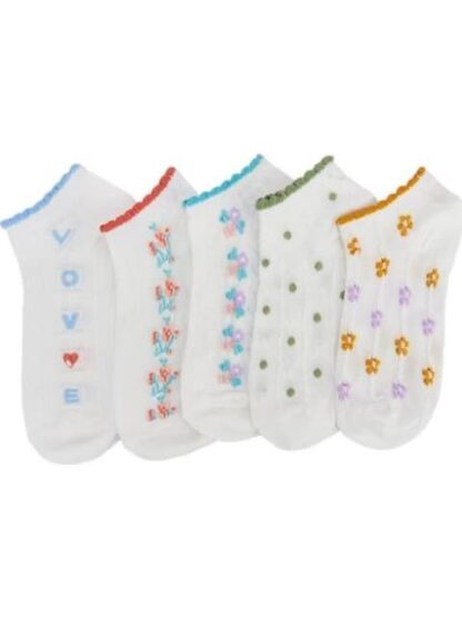 TINES BORDADOS SET 5 PARES BLANCO LOVE TO LOUNGE