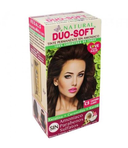 TINTE DUO SOFT AHORA SIN AMONIACO #C5 CASTAÑO CLARO 60GR. KENT COSMETICS