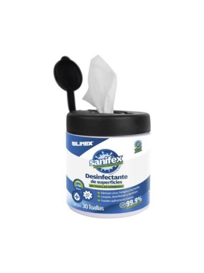 SILIMEX TOALLAS HUMEDAS DESINFECTANTES SANIFEX 30 PIEZAS