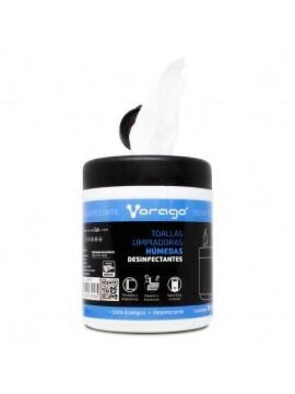 TOALLAS VORAGO CLN107 HUMEDAS DESINFECTANTES BOTE 30PZ