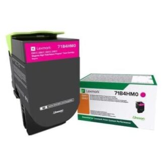 TONER LEXMARK 71B4HM0 ALTO RENDIMIENTO MAGENTA 3.500 PAGINAS
