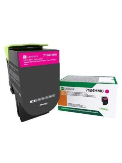 TONER LEXMARK 71B4HM0 ALTO RENDIMIENTO MAGENTA 3.500 PAGINAS