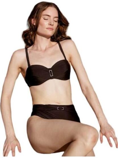 TOP DE BIKINI DRAPEADO NEGRO HOLLY LAND