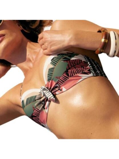 TOP DE BIKINI ESTAMPADO BEIGE/HUESO HOLLY LAND - Image 4