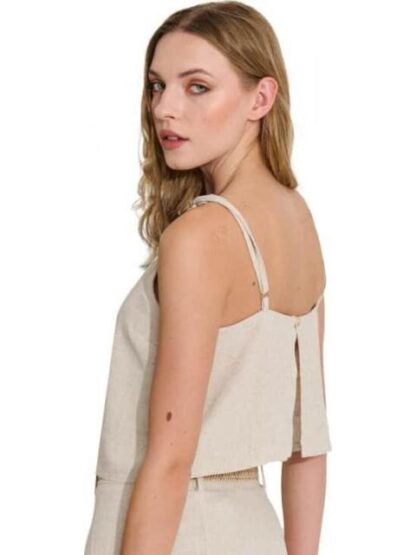 TOP DE LINO BEIGE HOLLY LAND - Image 6