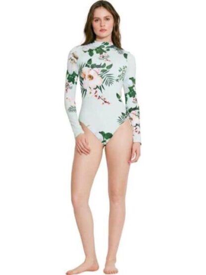 TRAJE DE BAÑO MANGA LARGA AZUL TURQUESA HOLLY LAND