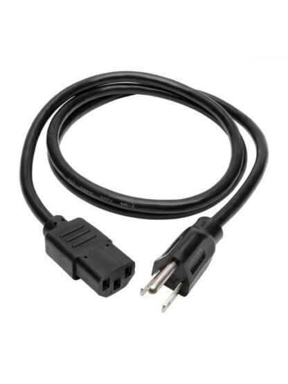 TRIPP LITE BY EATON CABLE DE PODER NEMA 5-15P MACHO - C13 COUPLER HEMBRA 1.22 METROS NEGRO - Image 2