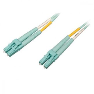 TRIPP LITE BY EATON CABLE FIBRA OPTICA DUPLEX MULTIMODO OM4 LC MACHO - LC MACHO 3 METROS TURQUESA