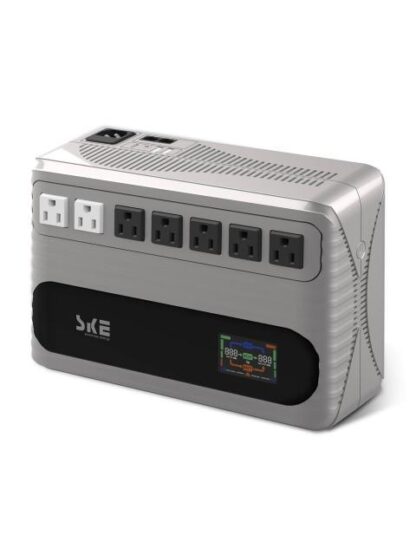 UPS INTERACTIVO SKE ENERGY GF1000 1000VA-600W COLOR PLATA Y NEGRO VOLTAJE DE ENTRADA Y SALIDA 120V