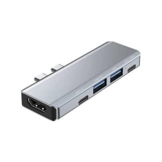 URBAN BALANCE DOCKING STATION UB52 PARA MACBOOK 2X USB 3.0 2X USB-C 1X HDMI GRIS