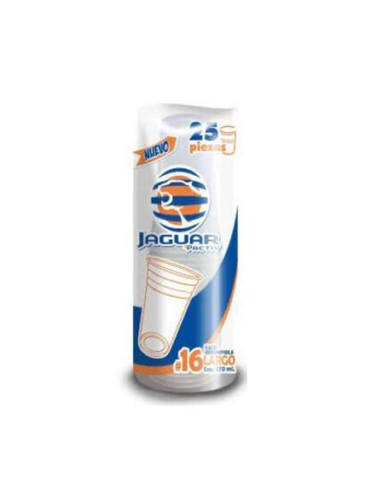 VASO #16 LARGO IRROMPIBLE JAGUAR 25 PZ