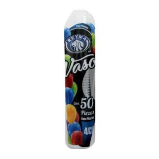 VASO PLASTICO REYMA 4 CH BOLSA CON 50 PIEZAS