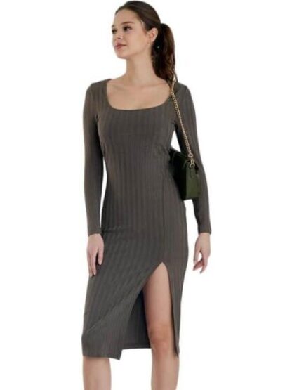 VESTIDO ACANALADO VERDE OLIVO HOLLY LAND - Image 5
