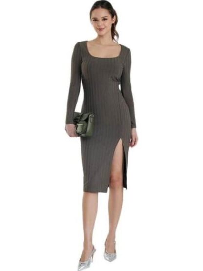 VESTIDO ACANALADO VERDE OLIVO HOLLY LAND - Image 6