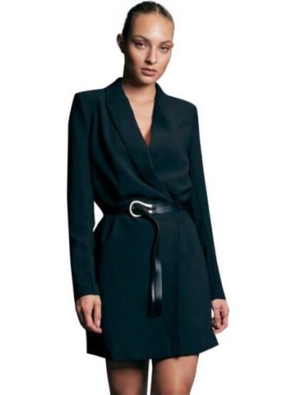 VESTIDO BLAZER CON CINTURON NEGRO HOLLY LAND - Image 2