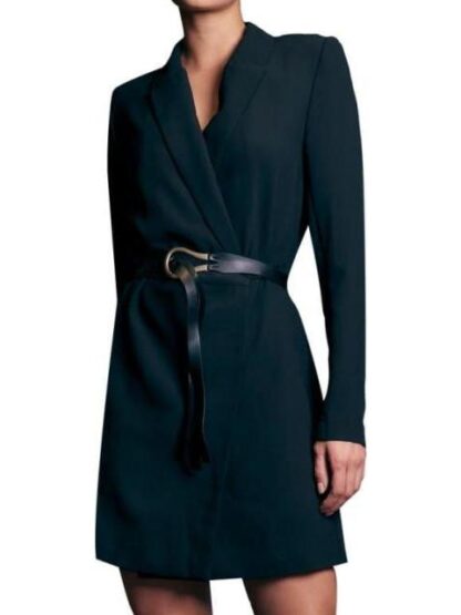 VESTIDO BLAZER CON CINTURON NEGRO HOLLY LAND - Image 3