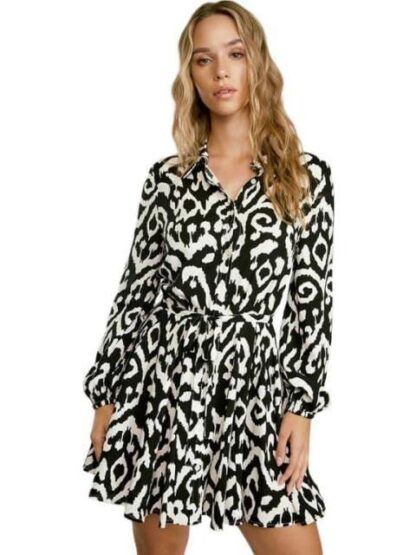 VESTIDO CAMISERO ESTAMPADO NEGRO HOLLY LAND - Image 5