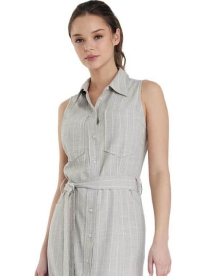 VESTIDO CAMISERO TAUPE HOLLY LAND - Image 3